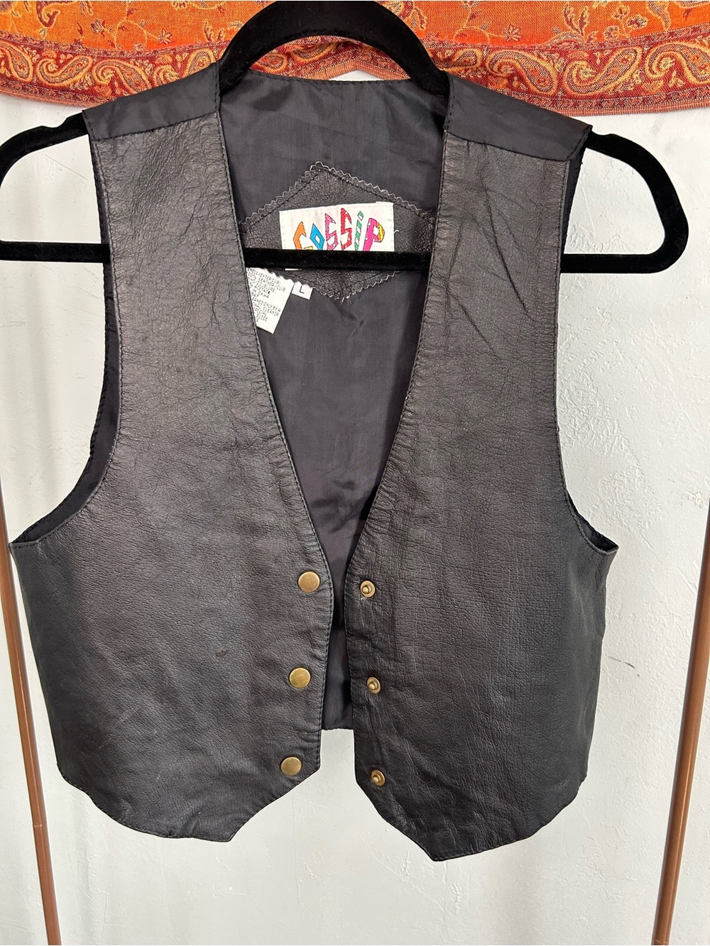 Black Leather Vest